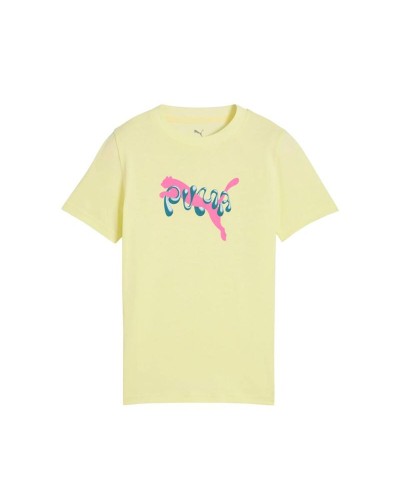 T-Shirt met Korte Mouwen voor kinderen Puma Tweenerverse Graphic Geel