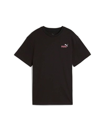 Barn T-shirt med kortärm Puma Essentials 2 Color Svart