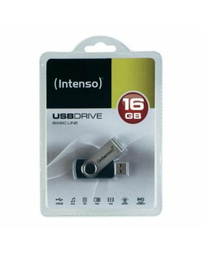 USB stick INTENSO Basic Line 32 GB Zwart Zilver 32 GB USB stick