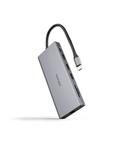 USB-HUB NANOCABLE Hub 12en1 Grå 18 cm