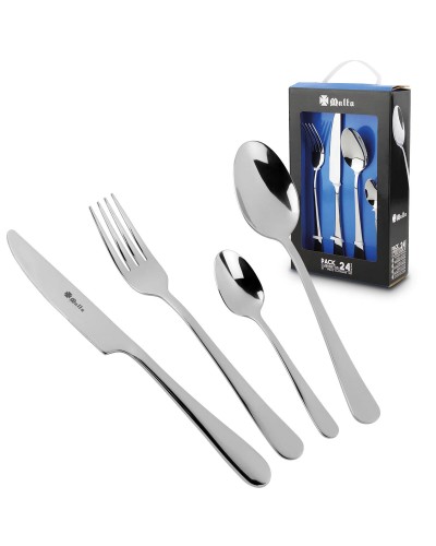 Cutlery Cruz de Malta Silver Stainless steel 24 Pieces (24 Units)