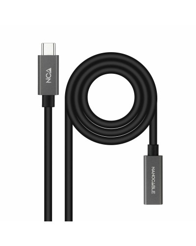 USB-C-Kabel NANOCABLE 10.01.4401 Schwarz 1 m