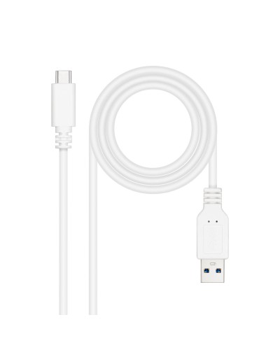 USB-C-Kabel auf USB NANOCABLE 10.01.4000-W Weiß Schwarz 50 cm