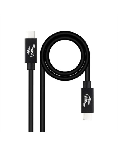 USB-C-kabel NANOCABLE 10.01.5001 Zwart 1 m