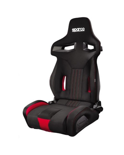 Kilpaistuin Sparco R333 Auto Musta Punainen
