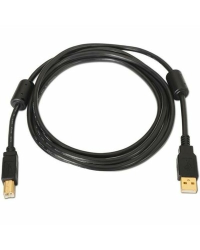 USB A to USB B Cable Aisens A101-0011 Black 5 m