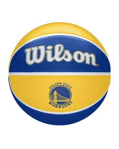 Basketbal Wilson NBA Team Tribute Warriors Blauw 7 Natuurlijk rubber (Maat 7)
