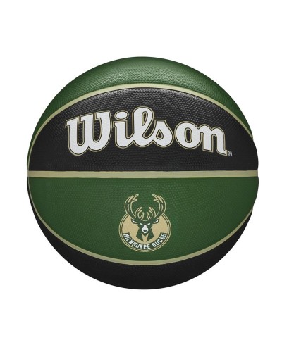 Pallone da Basket Wilson NBA Team Tribute Milwakee 7 Verde Caucciù (Taglia 7)