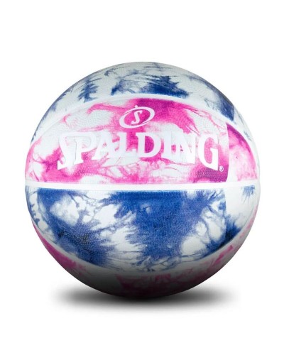 Basketball Ball Spalding Tie Dye Sz6 Purple 6 Natural rubber (Size 6)