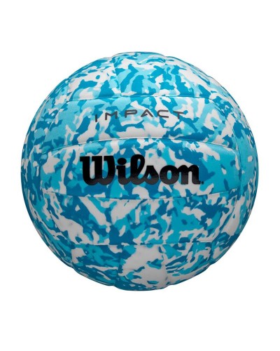 Ballon de Volley de Plage Wilson Impact Gen Green Vb Bleu Blanc (Taille 5)