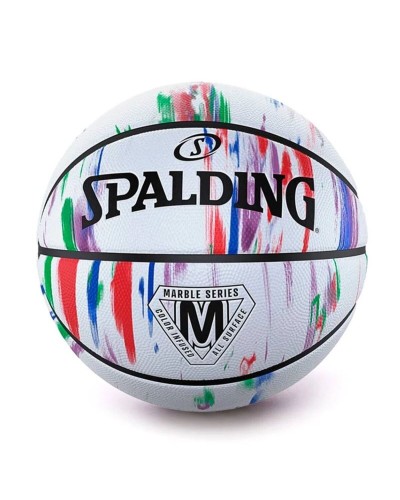 Basketbal Spalding Marble Series Hg Sz7 Wit 7 (Maat 7)
