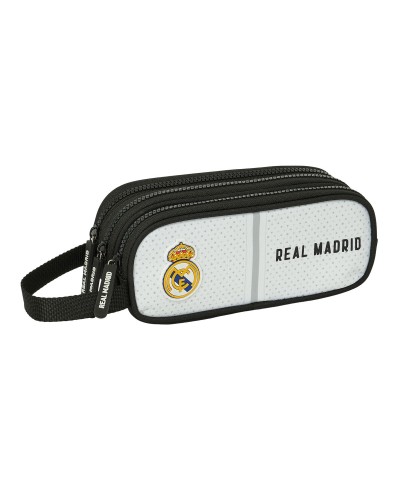 Pennenetui met 3 vakken Real Madrid C.F. Wit Grijs 21 x 8.5 x 7 cm