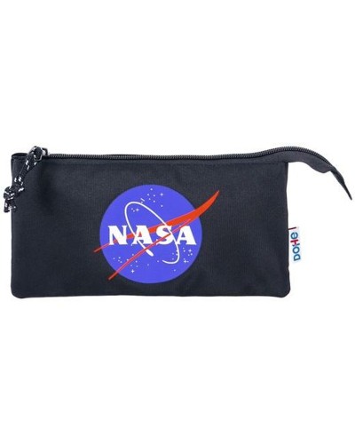 Dreifaches Mehrzweck-Etui DOHE Nasa Logo Schwarz