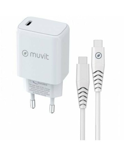 Chargeur Mural + Câble USB-C Muvit Blanc 20 W