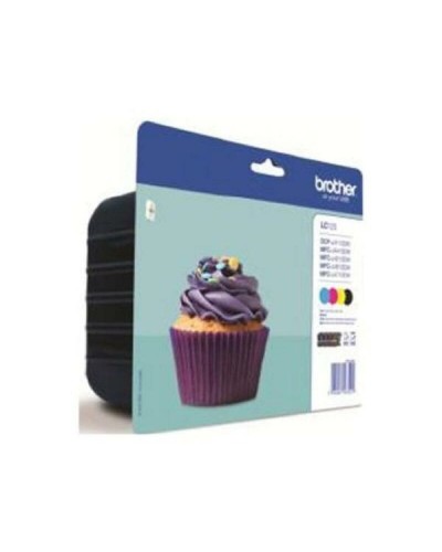 Cartouche d'Encre Compatible Brother LC123VALBP Noir Jaune Cyan Magenta
