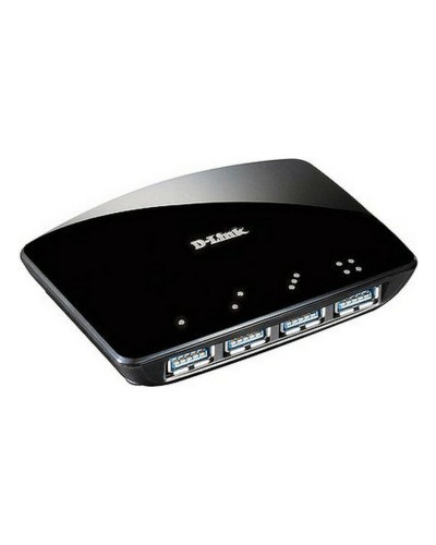 Hub USB 4 Poorten D-Link DUB-1340 USB 3.0 Zwart