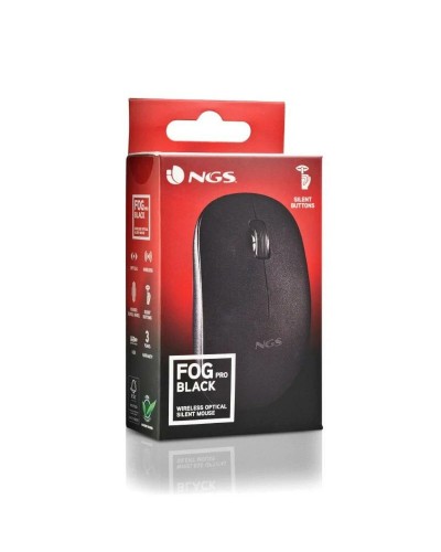 Mouse Ottico Wireless NGS FOGPROBLACK Nero 1000 dpi