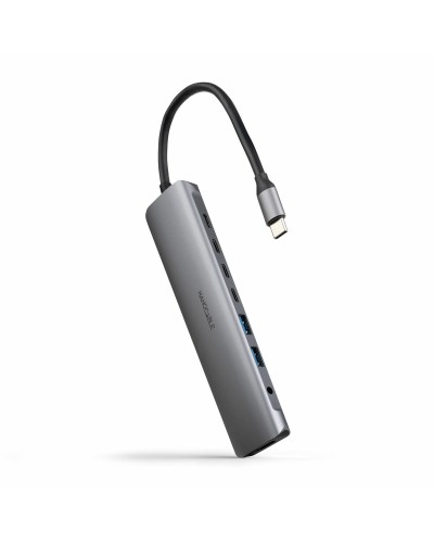Hub USB NANOCABLE 10.16.4608 Grau 100 W 50 W