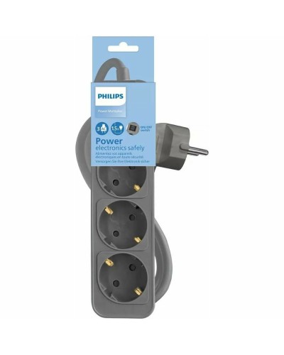 Rallonge 3 prises Schuko avec interrupteur Philips CHP2134G/12