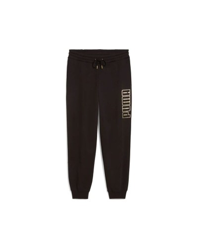 Långa träningsbyxor Puma Maximal Metallic Sweatpants Svart Kvinna