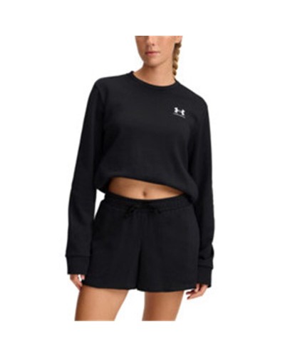 Naisten huputon collegepaita Under Armour Rival Terry Crew Musta