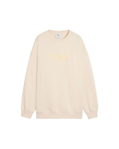 Felpa senza Cappuccio Donna Puma Maximal Metallic Beige