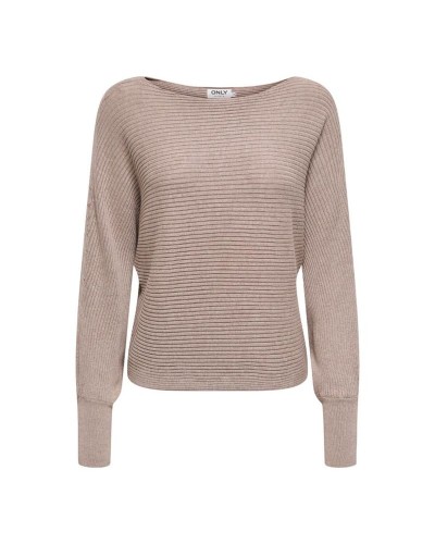 Felpa senza Cappuccio Donna Only Onladaline Life Beige