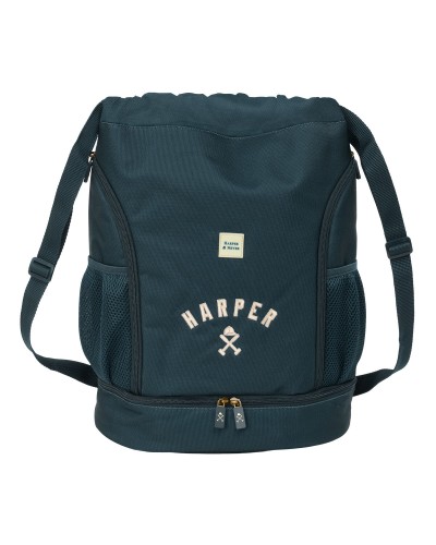 Sac à dos serré par des ficelles Harper & Neyer Blue marine 35 x 40 x 1 cm
