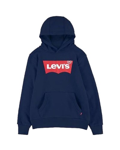 Kinderhoodie S KNIT TOP Levi's LVB-BATWING SCREENPRINT HOODIE Marineblauw