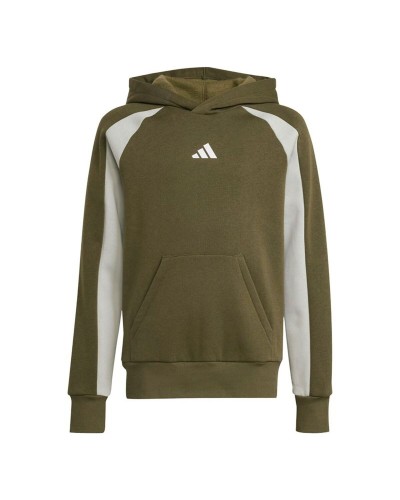 Sweat à capuche enfant Adidas Cb Fl Hd Vert foncé