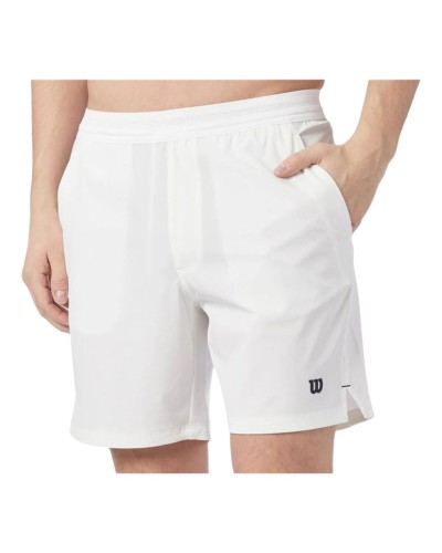 Miesten urheilushortsit Wilson Team Short 7" Valkoinen 7" Padel
