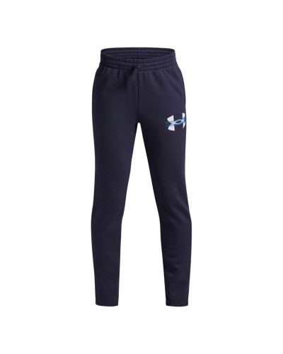 Pantalon de Sport pour Enfant Under Armour Rival Flc Cblck Grphc Jgr Noir