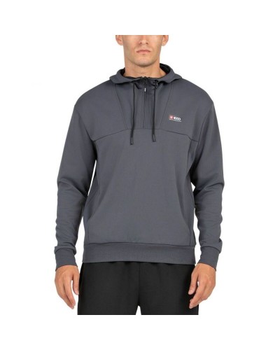 Sweat à capuche homme +8000 Esvein Gris foncé