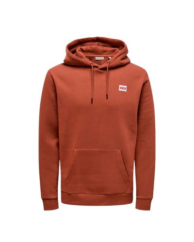 Sudadera con Capucha Hombre Only & Sons Onsdawson Reg Hoodie Vd Marrón