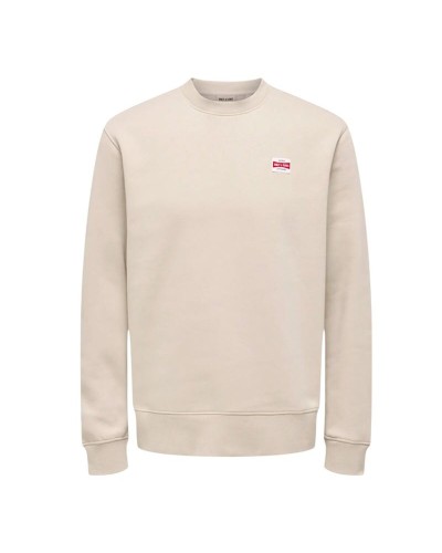 Herren Sweater ohne Kapuze Only & Sons Onsdawson Reg Crew Vd Weiß