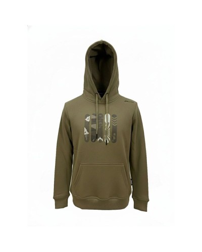 Felpa con Cappuccio Uomo Joluvi Cotton Snowboard Verde militare