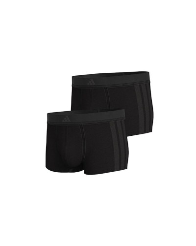 Boxer pour homme Adidas Trunk Low Rise 3 Stripes Noir 2 Pièces