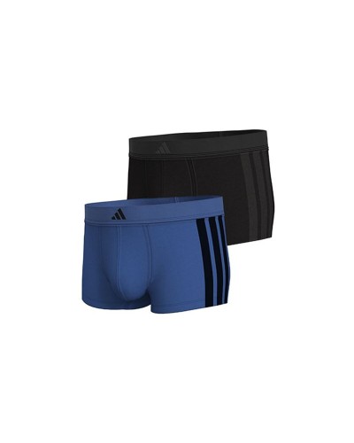 Miesten bokserit Adidas Trunk Low Rise 3 Stripes Sininen 2 Kappaletta