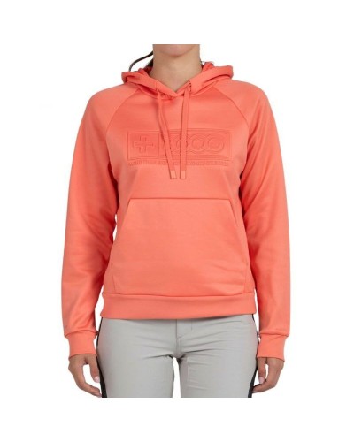 Sudadera con Capucha Mujer +8000 Elin Coral