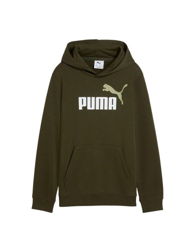Lasten huppari Puma Essentials 2 Color No.1 Log Tummanvihreä Oliivi