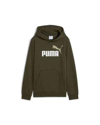 Tröja med huva Unisex Puma Essentials 2 Color No.1 Mörkgrön Oliv
