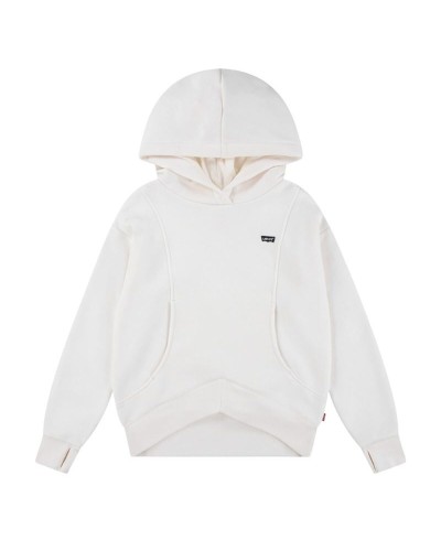 Hooded Sweatshirt for Girls Levi's Batwing Patch White