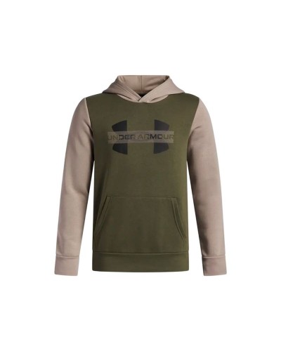 Sudadera con Capucha Niña Under Armour Rival Flc Cblck Grphc Hd Oliva