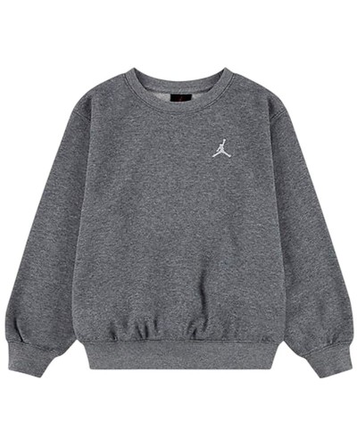 Sweatshirt ohne Kapuze für Mädchen Jordan Mj Brkln Ft Crew Dunkelgrau