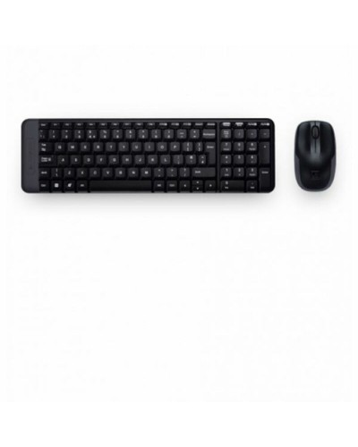 Tastatur mit Drahtloser Maus Logitech 920-003159 Schwarz Qwerty Spanisch