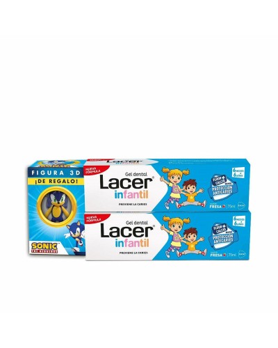 Hammastahna Lacer Infantil 75 ml Mansikka 2 osaa