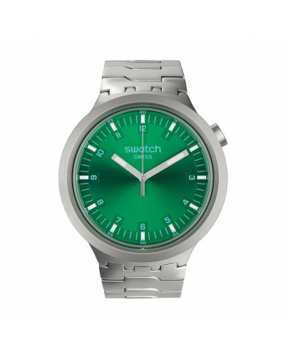 Orologio Unisex Swatch SB07S101G Verde Argentato