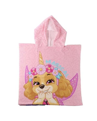 Badduksponcho med luva The Paw Patrol Rosa 55 x 77 cm