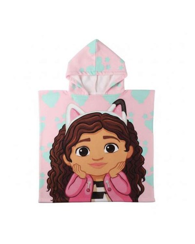 Poncho-Asciugamano con Cappuccio Gabby's Dollhouse Rosa chiaro 55 x 77 cm