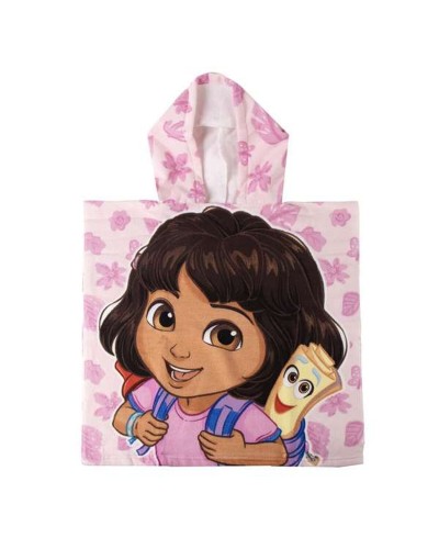 Poncho-Toalla con Capucha Dora The Explorer Rosa claro 55 x 77 cm